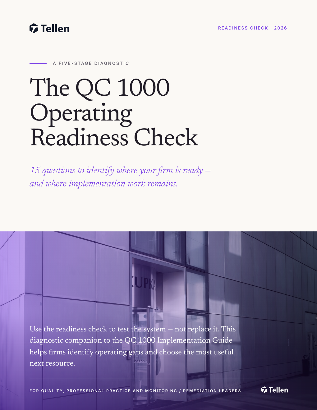 Cover of The QC 1000 Operating Readiness Check